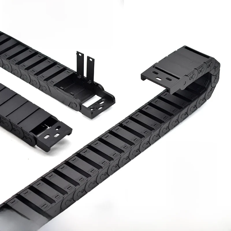 1-metrowy łańcuch kablowy półzamknięty 15*20 30 40 50mm przewód przekładniowy plastikowy przewód holowniczy do drukarki 3D grawerowanie CNC — zdjęcie 2