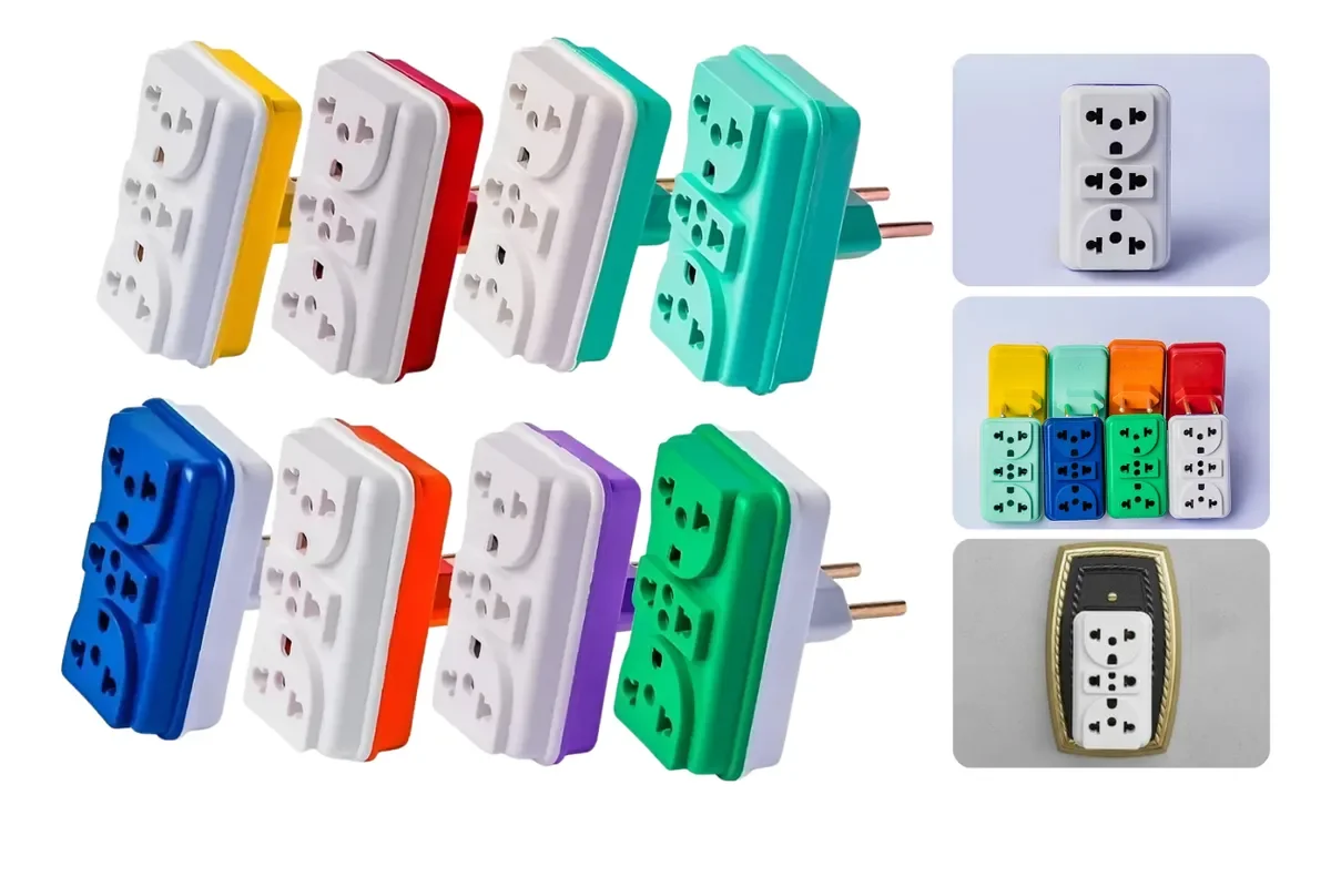 Adaptador de todos los enchufes estándar, Nuevo Viejo, Benjamín Triple