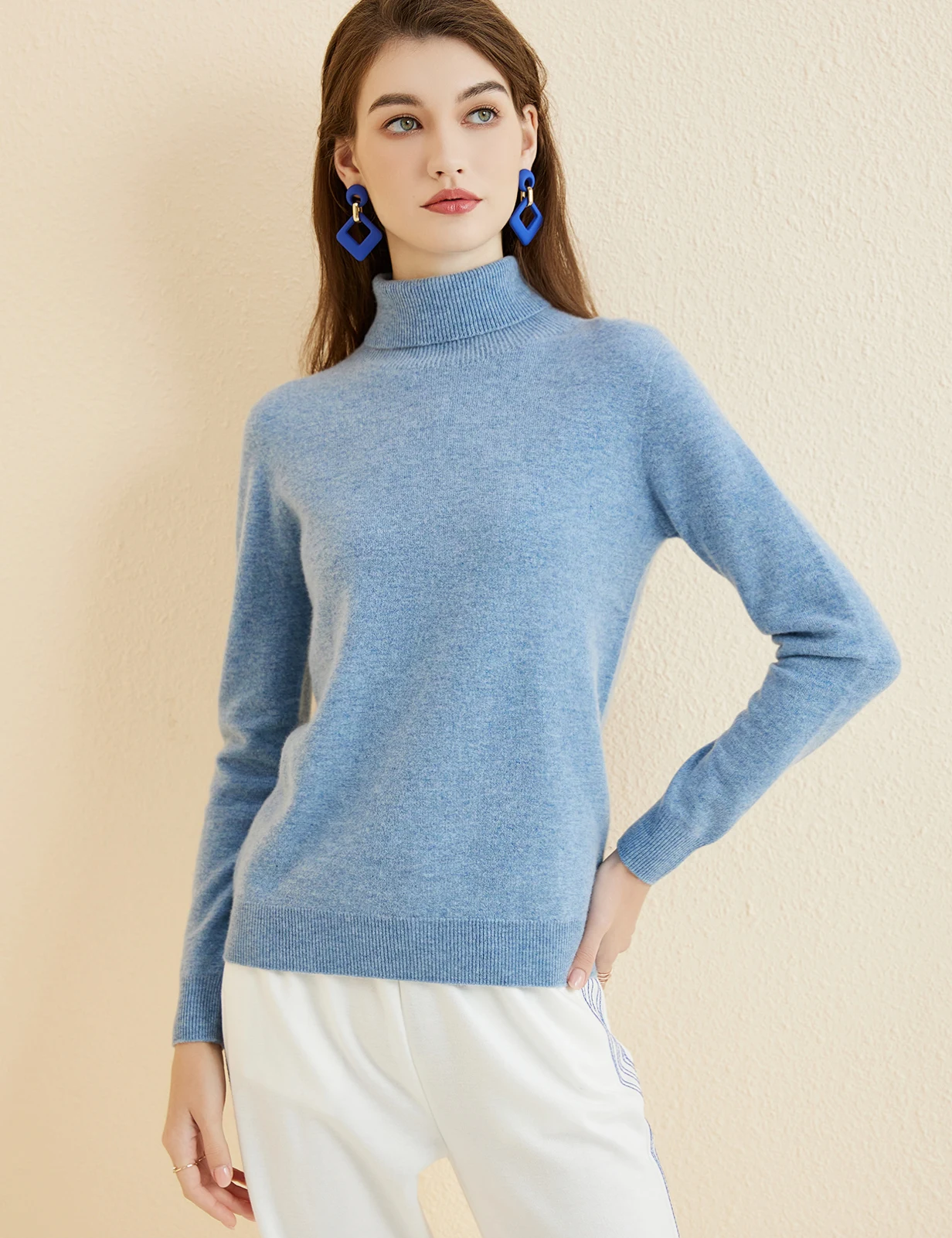 Turtleneck Cashmere Sweater Women Wool Knit Top 2023 Fall Winter Soft Warm Cashmere Sweater Long Sleeve Pullover Fashion Clothes