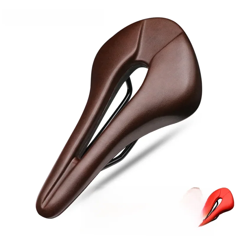 AliExpress riderace Bicycle Saddle Breathable Hollow Design PU Leather Soft Comfortable Seat MTB Mountain Road Bike One-Piece Cushion Cycling Parts