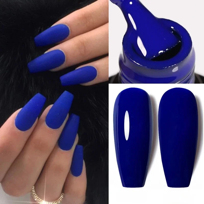 UR SUGAR 7.5ml mat bleu violet couleur foncée Gel vernis à ongles hybride pour Base Gel couche de finition tremper UV LED Nail Art manucure