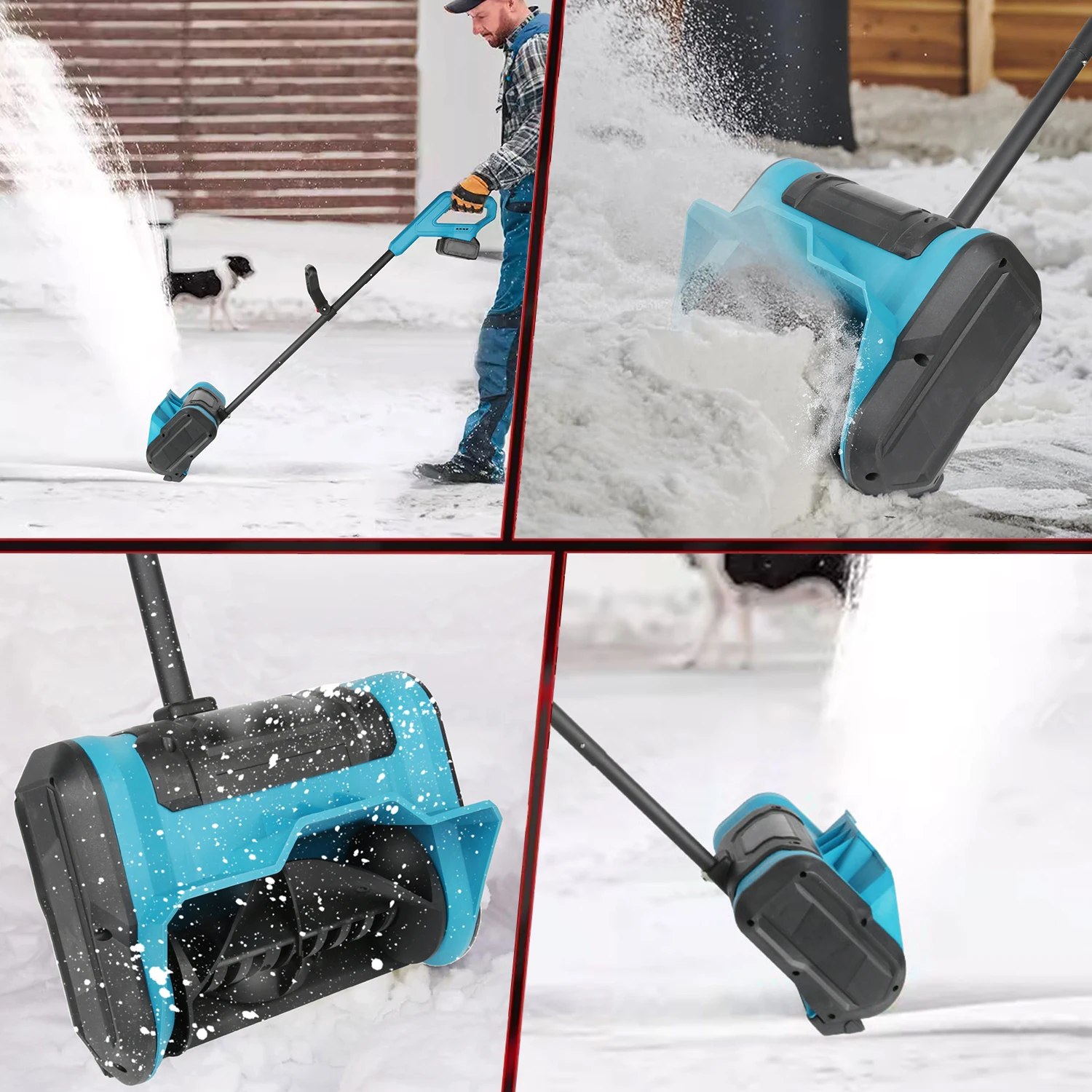 1000W Brushless / Brushed Cordless Electric Snowplow Digital Shows Snow Sweeper Snow Shovel Clean Courtyard Street With Battery