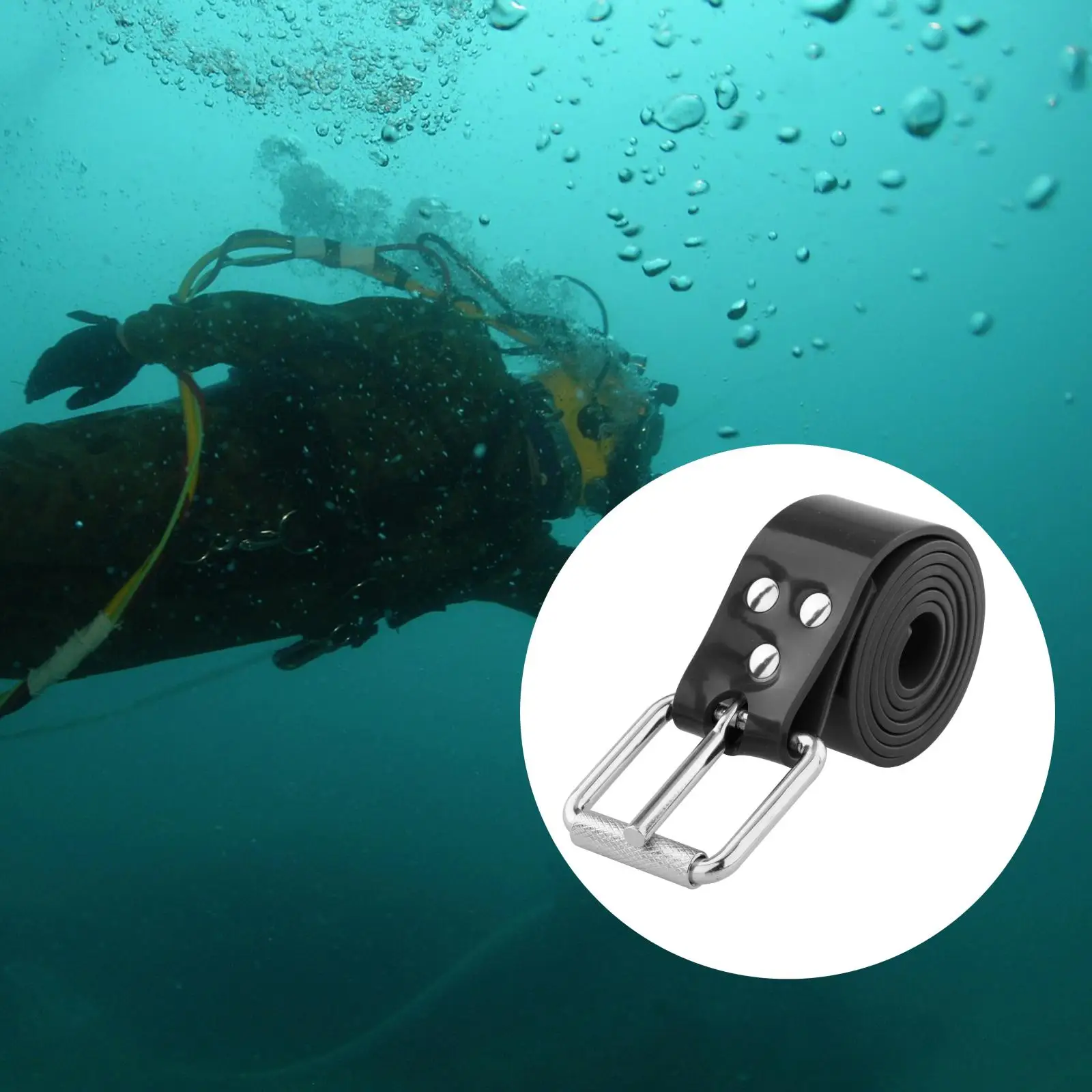 Silicone Diving Weight Belt Stainless Steel Buckle Freediving Diving BCD Accessories Snorkeling Fishing