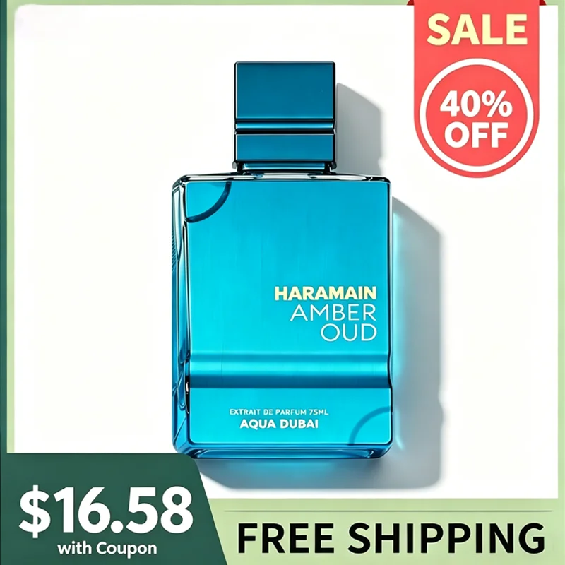 Al Haramain Amber Oud Aqua Dubai Perfume 60ml Luxury EDP Long Lasting Arabic Fragrance Fresh Bergamot Amber Musk Unisex Spray