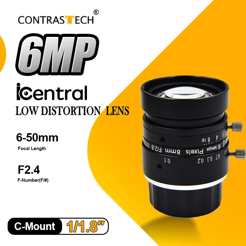 CONTRASTECH 6MP Industrial Icentral Lenses 1/1.8 
