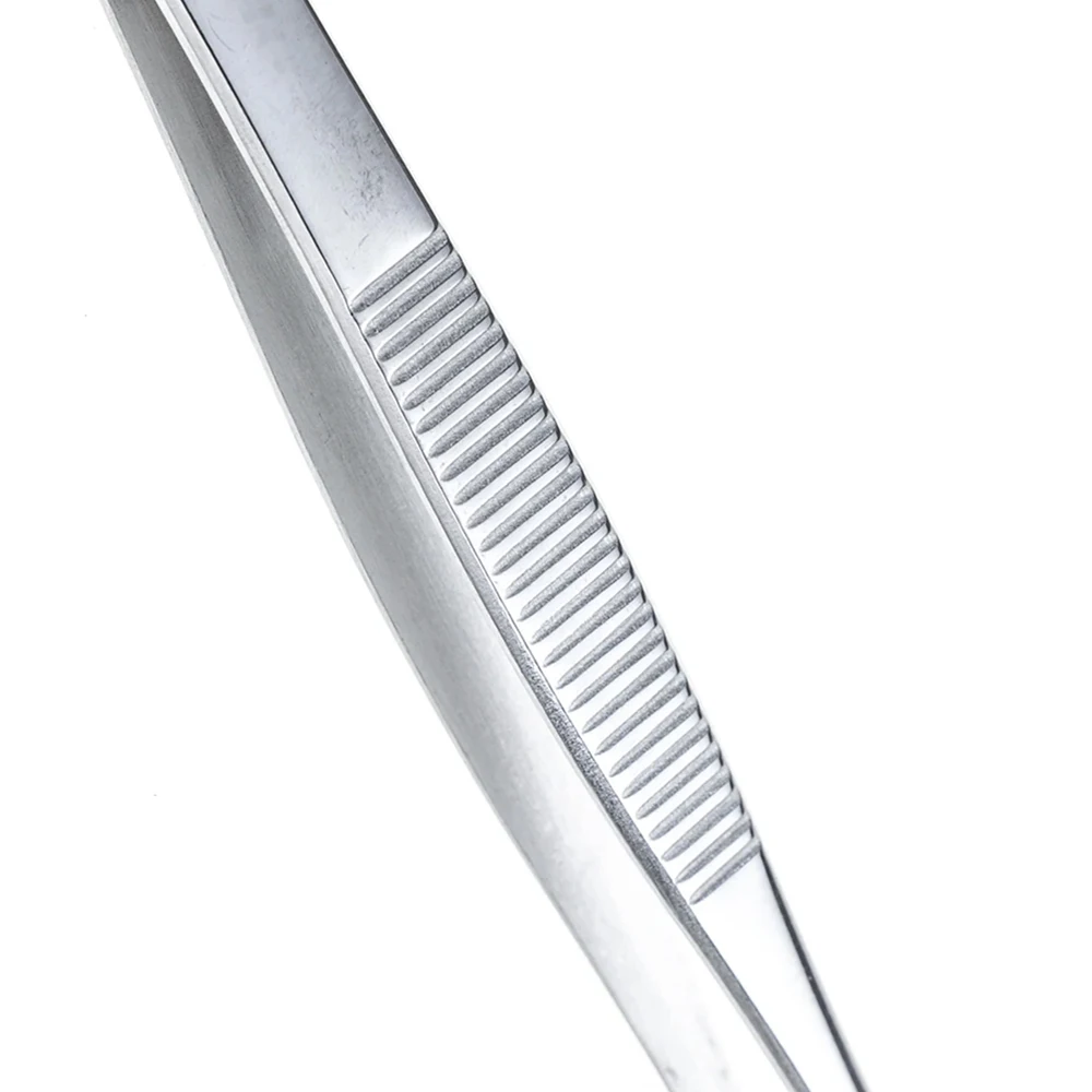 Long Thickened Straight Forceps 12.5cm - 30cm Elbow Straight Head - 430 Stainless Steel Anti-Iodine Medical Tweezers LK-AA28