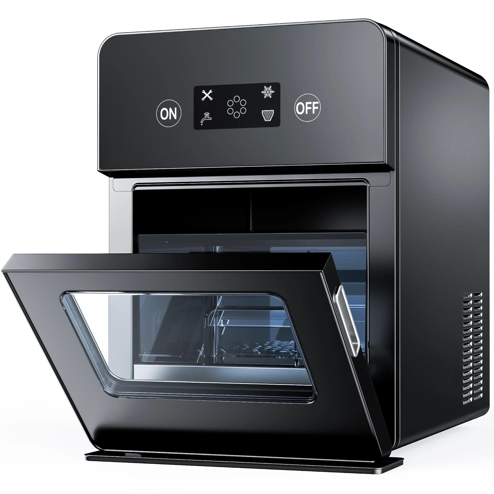 

ICYGLEE Ball Ice Maker,10 Ice Cubes/Hour, Transparent Ball Ice Maker with LCD Touchscreen,Self-Cleaning,Perfect for Home/Party