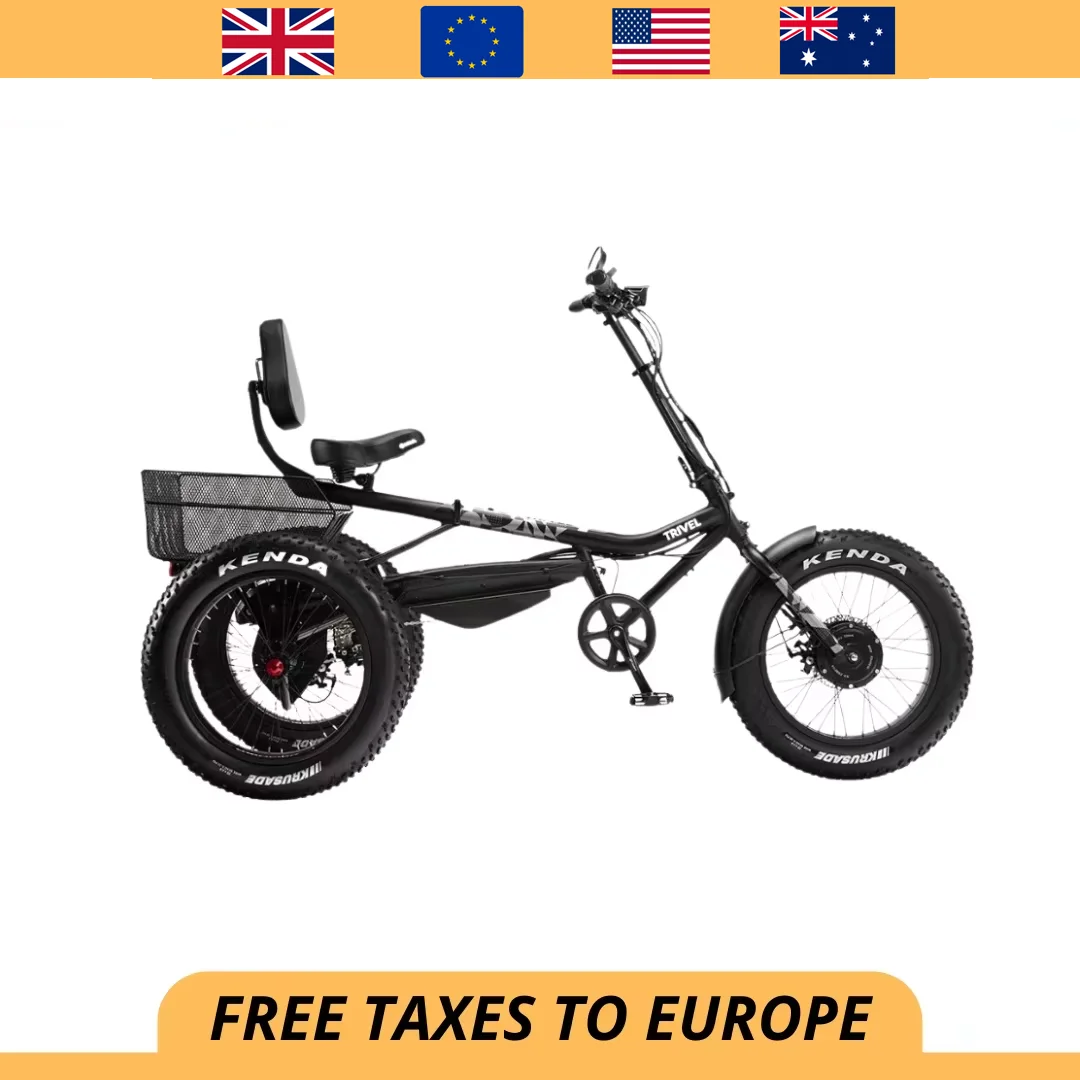 

20 inch Electric Tricycle long-travel multi-purpose tricycle 3x3 driving force front and rear 500w high-power Tricycle