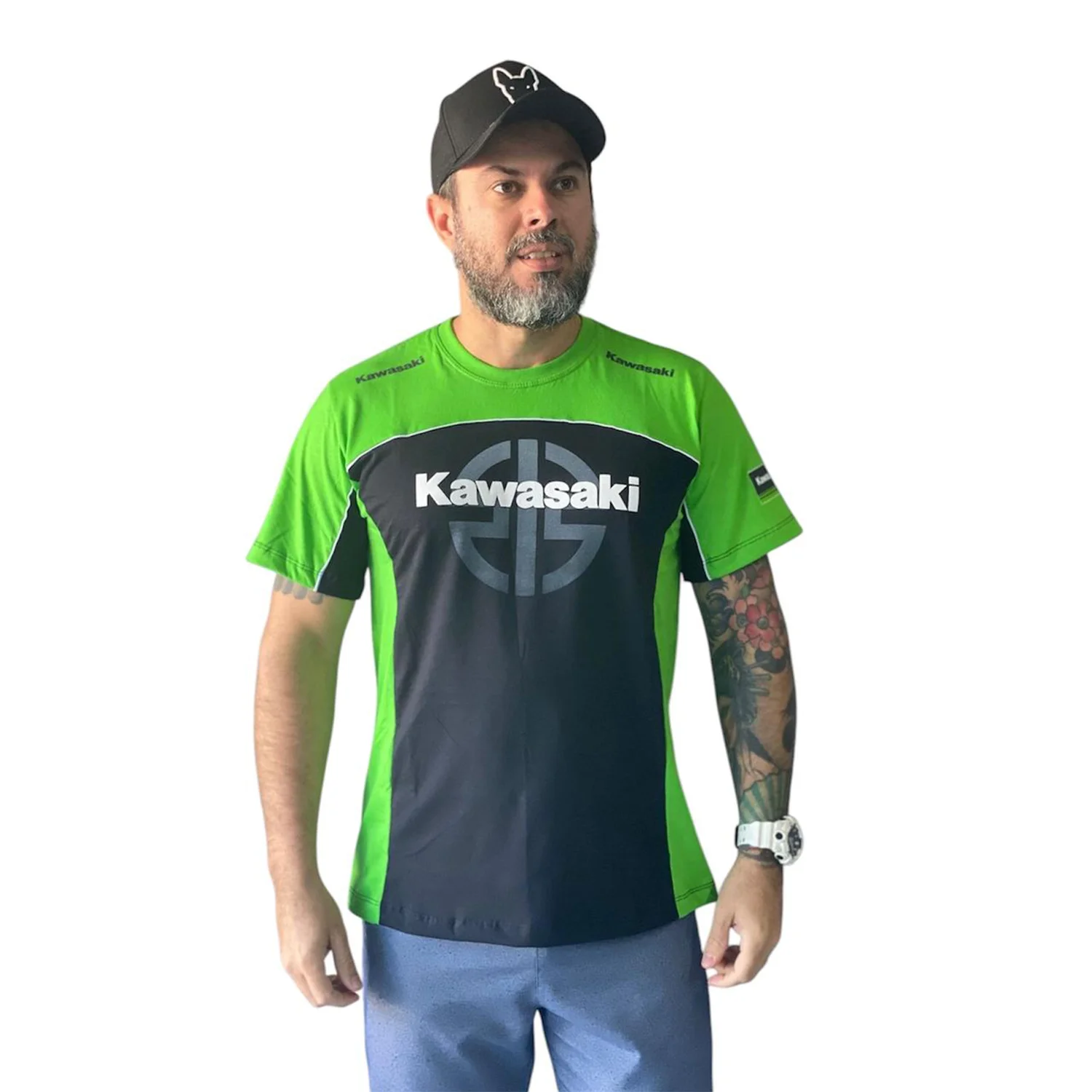 

Kawasaki Racing Team T-shirt Unisex Outdoor Cycling Summer Classic Tee Adults Loose Exercise Off-road Motorcycle Jersey