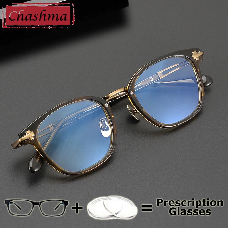 Chashma Prescription Glasses Acetate Titanium Women Myopia Eyeglasses Frames Multifocal Eyewear Ready Recipe Spectacles for Men