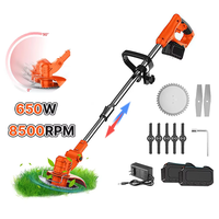 650W Electric Lawn Mower Weed Wacker 8500RPM Cordless Grass String Trimmer Adjustable Foldable Cutter For 21V lithium Battery