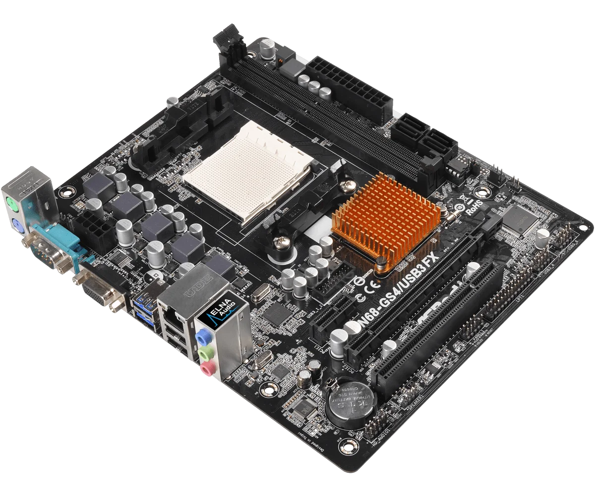 소켓 AM3 + /AM3 마더보드 Asrock N68-GS4/USB3 FX R1.0 마더보드, 2xDDR 16G USB 3.1 마이크로 ATX, AMD Phenom II X6 X4 X3 X2 용