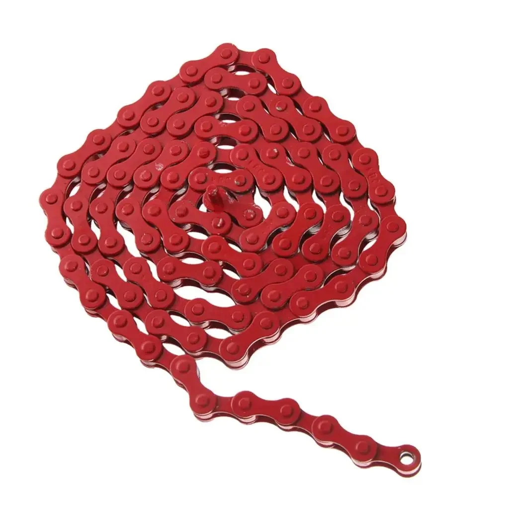 AliExpress SONONIA RED CHAIN SINGLE SPEED CHAIN 1 SPEED GEAR FIXIE FIXED BIKE CHAIN BMX