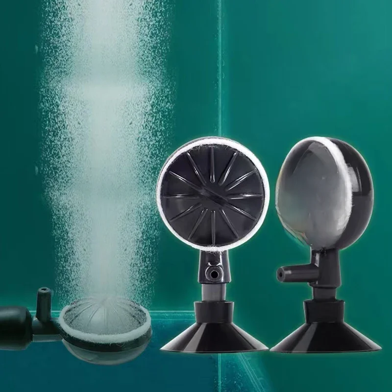 1/2 szt. Plastikowe kamień napowietrzający akwariowe do sadzawki i akwarium Aerator pompy napowietrzania hydroponiczne akcesoria do kamień napowietrzający tlenowych z przyssawkami — zdjęcie 2