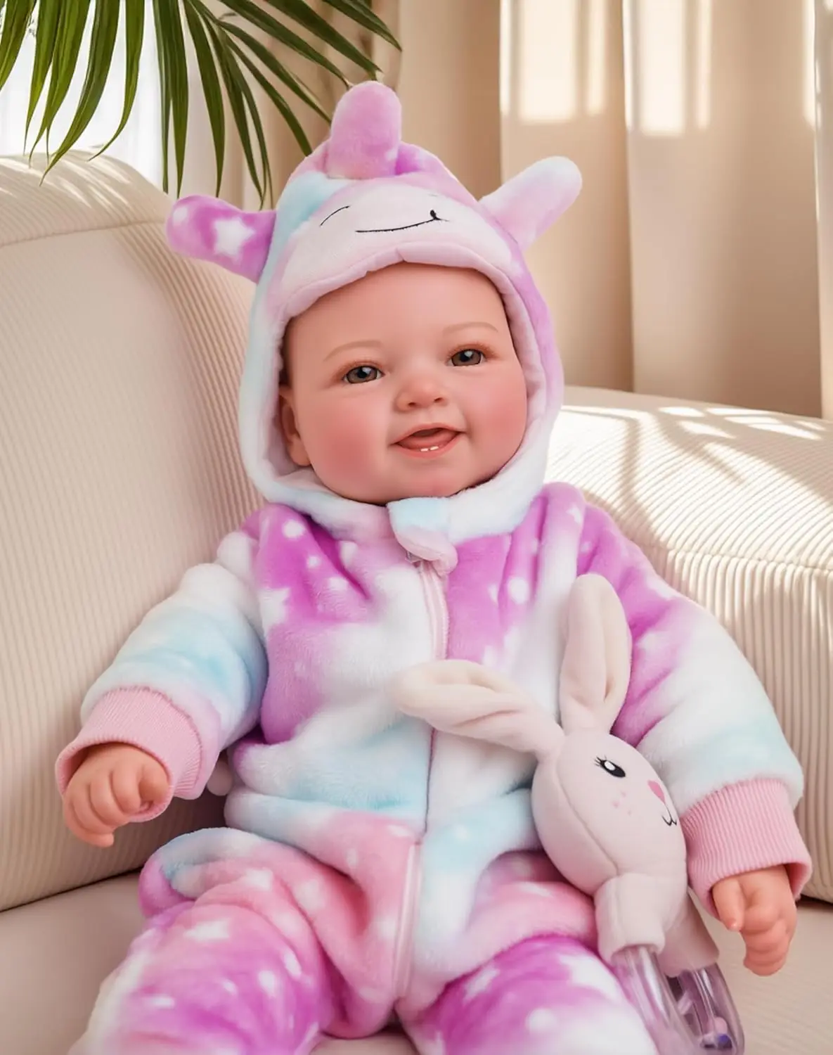 

Baby Dolls, 17inch Large Realistic Cute Soft Body Baby Doll Real Life Baby Dolls with Accessories for 3+ Year Old Girls Gifts, P