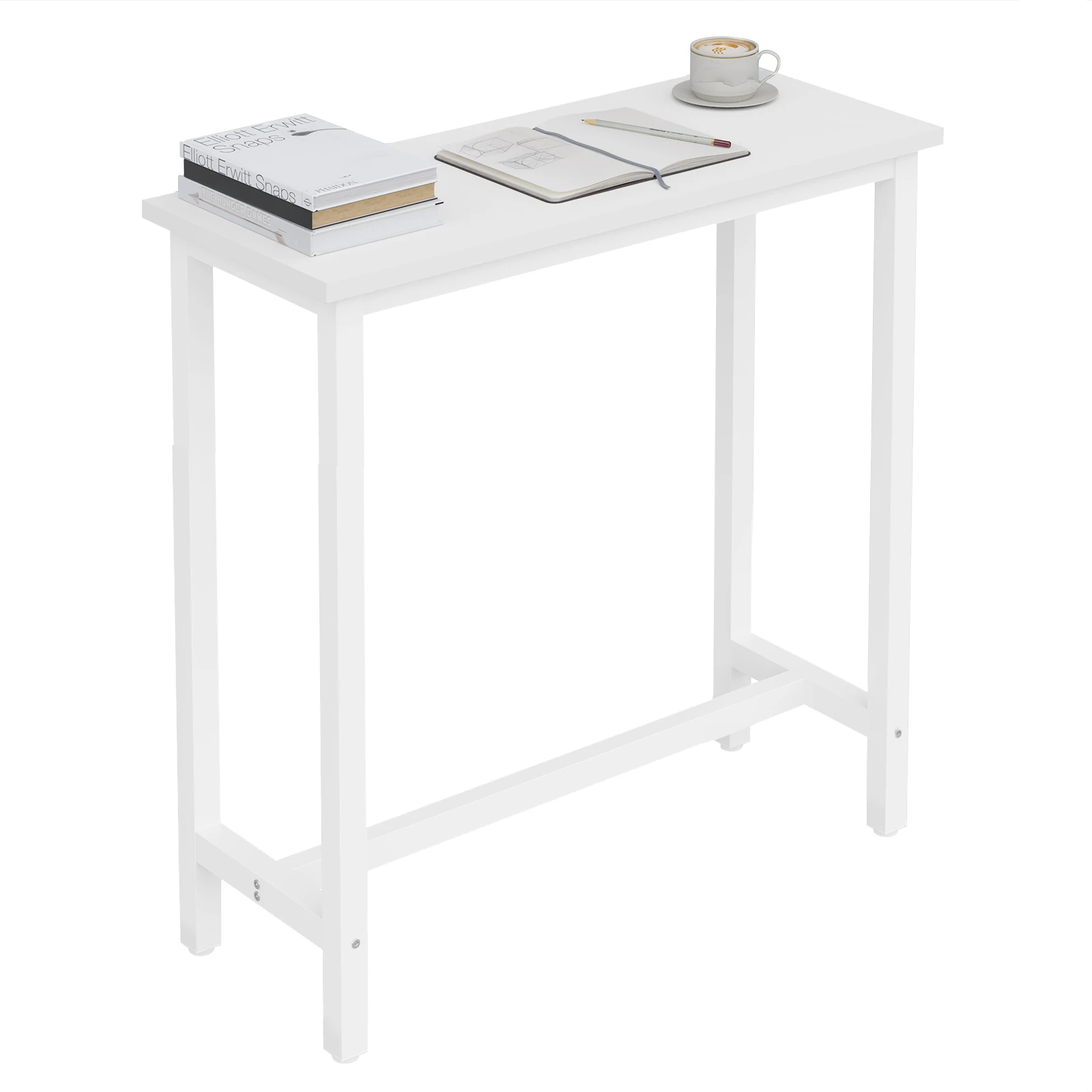 WOLTU Tavolo da Bar Bistrò Tavolo da pranzo per cocktail Legno MDF vintage 100x40x100 cm Tavolino alto da caffè e tè per cucina Bar Balcone