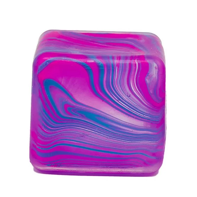 Malt açúcar estresse brinquedo mole padrão de mármore fluxo cubo de gelo sensorial fidget extensível espremer aliviar para crianças adultos ansiedade