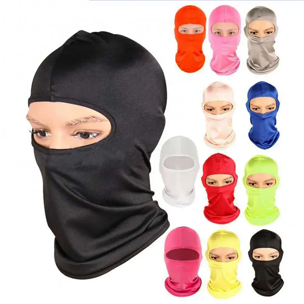 AliExpress Cycling Balaclava Sport Outdoor Ski Women Men Full Face Neck Mask Solid Color Full Face Cover