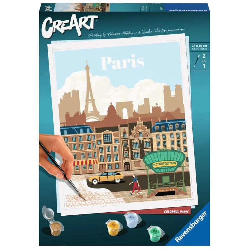 RAVENSBURGER CREART PARIS PAINTING KIT, 23687, original, toys, boys, girls, gifts, collector, store, new, games, family, puzzle