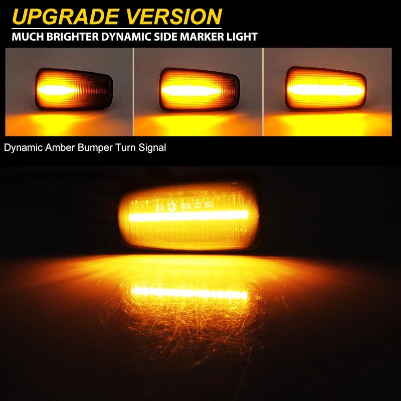 2Pcs Dynamic Side Marker Light Turn Signal Lamp LED Flashing For Peugeot 306 106 406 806 For Citroen XM ZX Break Xsara Xantia