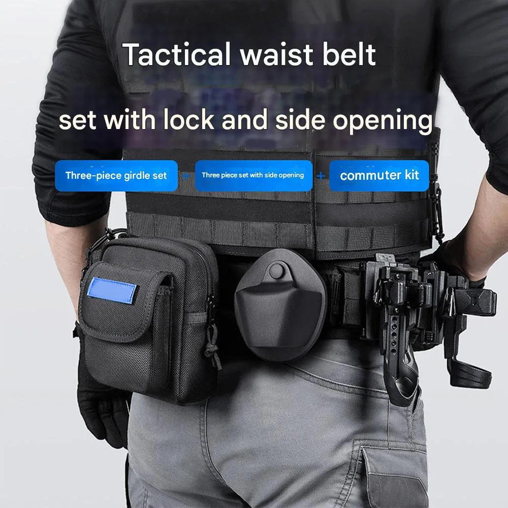 Tactical Duty Belt Rig Police Law Pouches Kit Utility Security Guard Belt ,Modular Military Equipment Belt for Outdoor