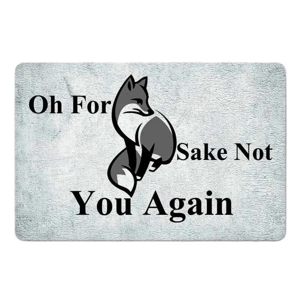 

Oh For Fox Sake Not You Again Doormat Outdoor Porch Patio Front Floor Christmas Decoration Holiday Rug Decor Home Door Mat