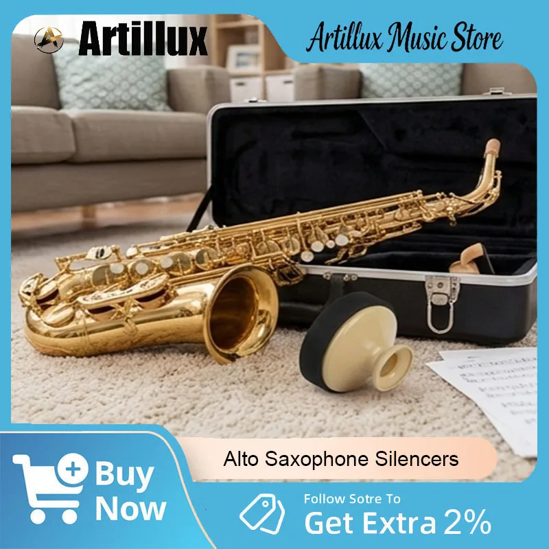 

Artillux Universal Altos Saxophone Silencers Light Weight Altos Sax Damper Woodwind Instruments Accessory Quick Installation