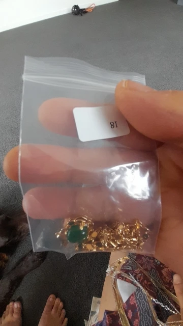 24k Gold Plated Emerald Pendant Necklace Earring Jewelry Set For A Woman's Engagement Gift photo review