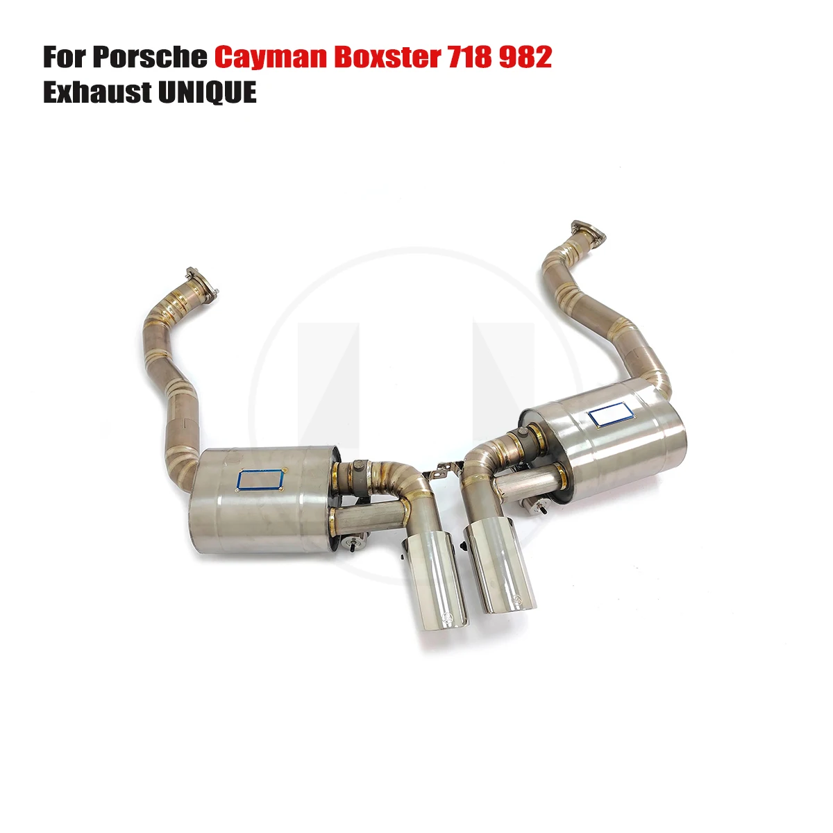 UNIQUE For 2016+ Porsche Cayman Boxster 718 982 2.0T 2.5T performance valve titanium exhaust system  TC4 titanium alloy exhaust