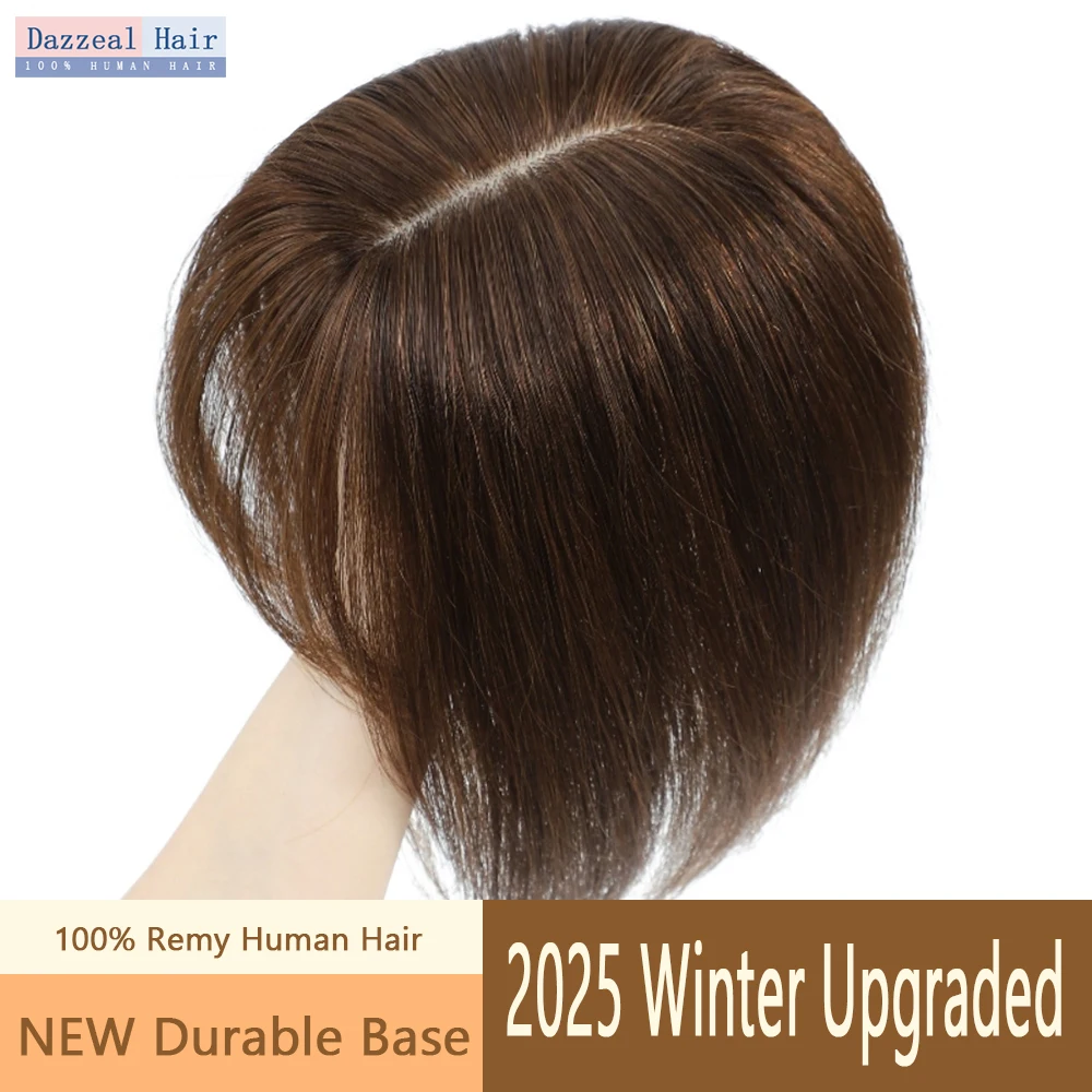 

360 ° Топперы для волос для женщин с заколкой для истонченных волос в наращивании, обновленный топпер из искусственной шелковой основы из натуральных волос, 12 дюймов, шиньон