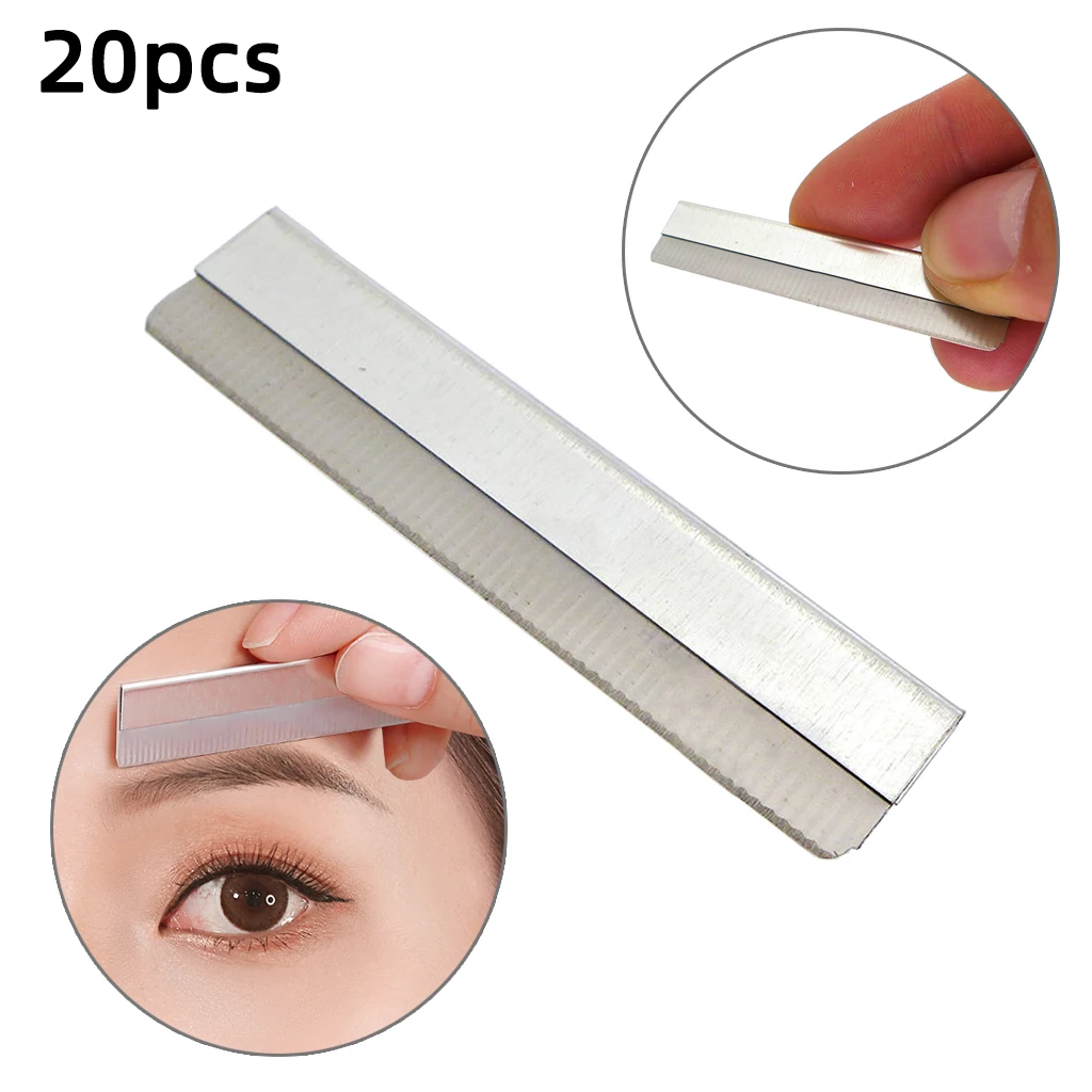 20 Single Blade Beauty Safety blade Eyebrow trimming Facial hair Makeup artist tools Open delivery box remove glue cutting