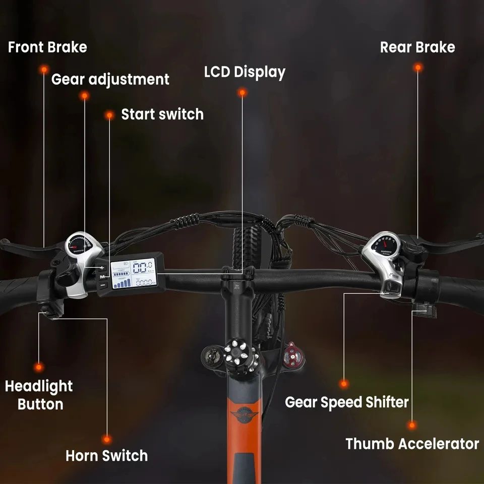 NEW GUNAI GN29 Electric Bike For Adults,750W Motor 29" E-Mountain Bicycle Commuter E-bike With 48V15AH Battery