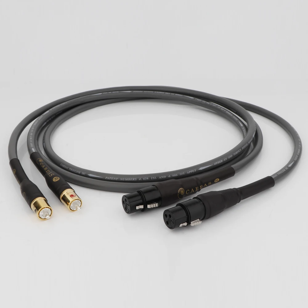 Oi-fim cardas twinlink iic 4n occ cobre áudio rca/xlr cabos com logotipo cardas latão banhado a ouro plugues
