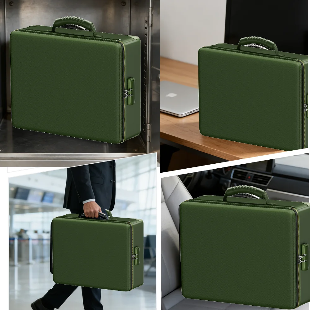 グリーン耐火ファイル収納ボックス—A4書類、ノートパソコン、 - Box Bag Rigid のレビューと価格