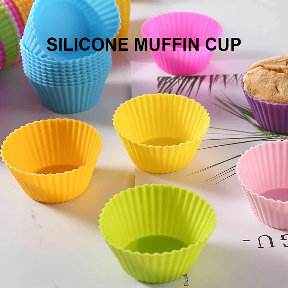 1/6/12/18/24pcs Silicone Cupcake Baking Cups Reusable Non-stickMuffin Cupcake Liners Holders Set For Party Halloween Christmas image 5