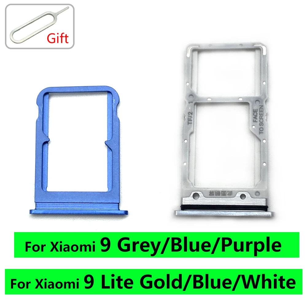 SIM Card Slot Tray For Xiaomi Mi 9T 9 Lite Micro SD Reader Holder Sim Card Socket Adapter Replacement Parts