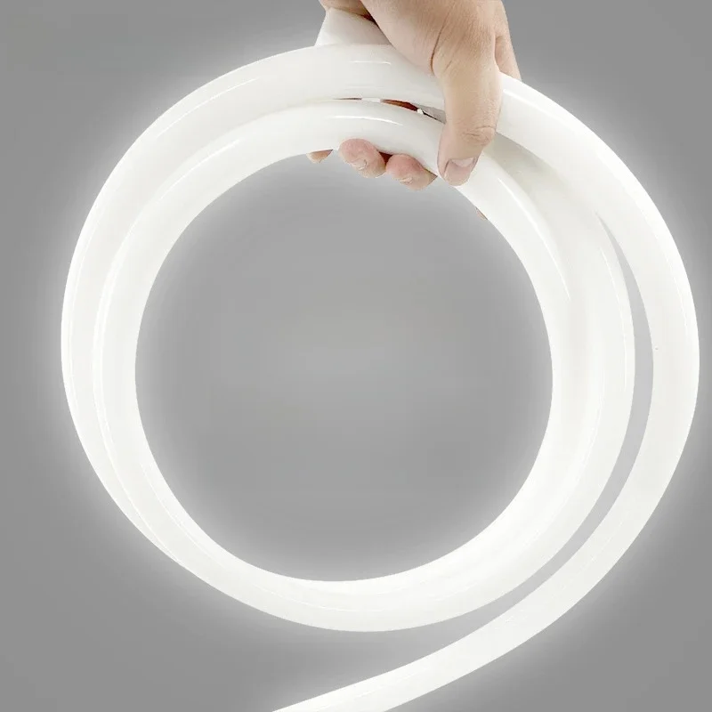 Runder flexibler Silikonstreifen, 360-Grad-leuchtend, IP65, Outdoor-LED, weiche Neonröhre, Bandlampe, DIY, minimalistische lineare Beleuchtung