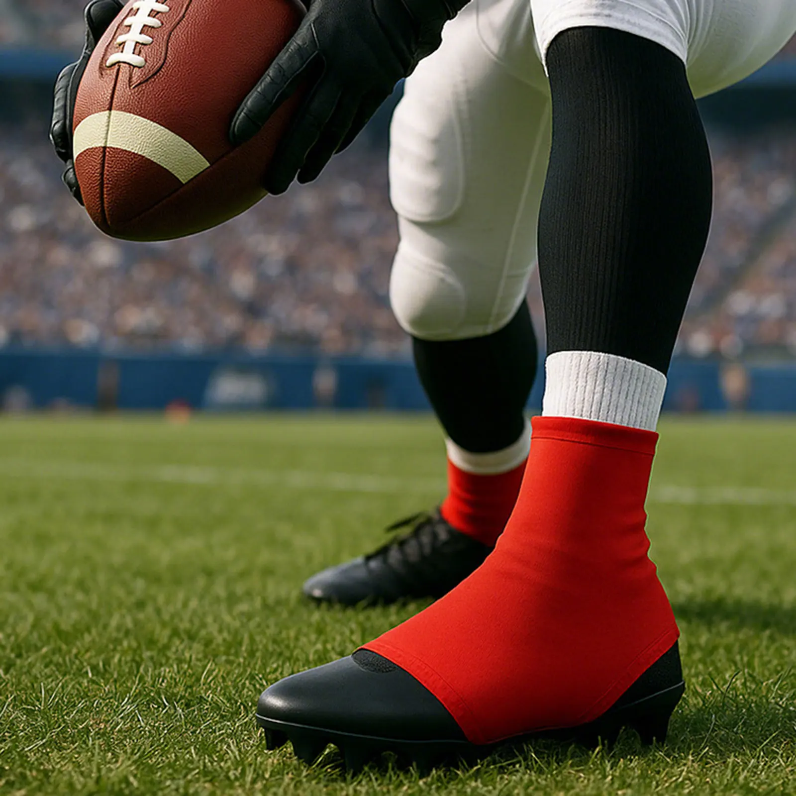 1 Pair Soccer Non Slip Cleat Sleeves Cleat Wraps Ankle Support Polyester Spandex,Cleat Wraps Set Debris Protection for  Hockey