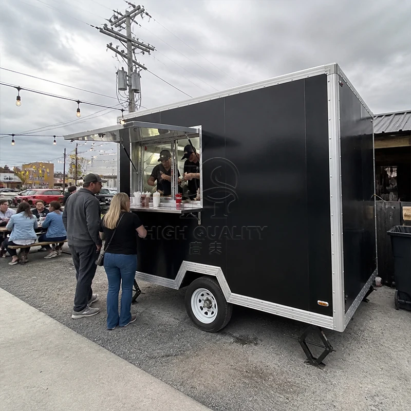 Multi Function Food Trailer Mobile Kitchen Fully Equipped Pizza Taco BBQ Wing Fries Ice Cream Coffee Hot Dog CE