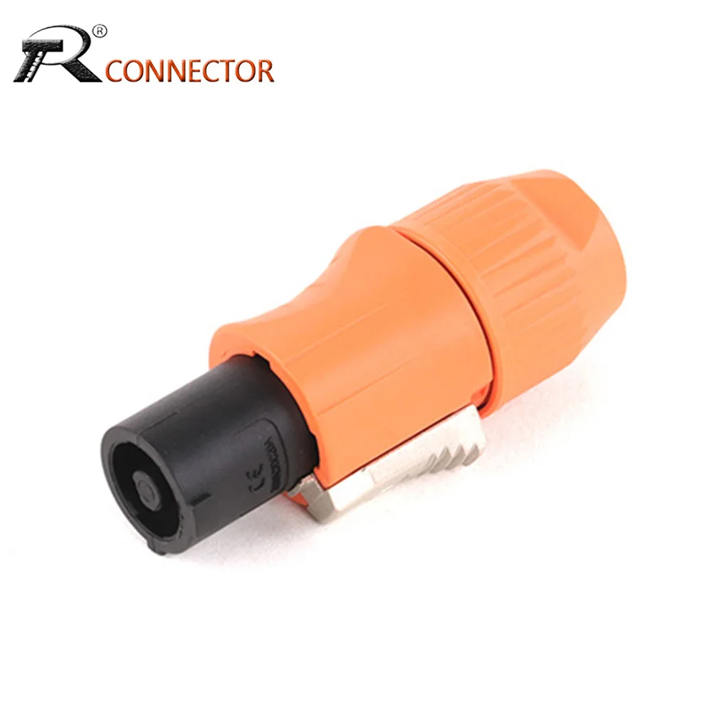 1pc Waterproof Powercon Speaker Connector 3Pins Powercon Male Plug Female Chassis Socket IP65 Aviation Flame Retardant Conector