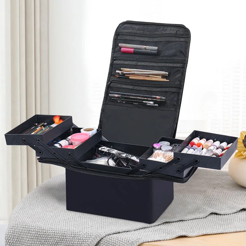 

New Large Capacity Make up bag Multi-layer Manicure Hairdressing Embroidery Tool Kit Cosmetics Storage Case Toiletry Bag