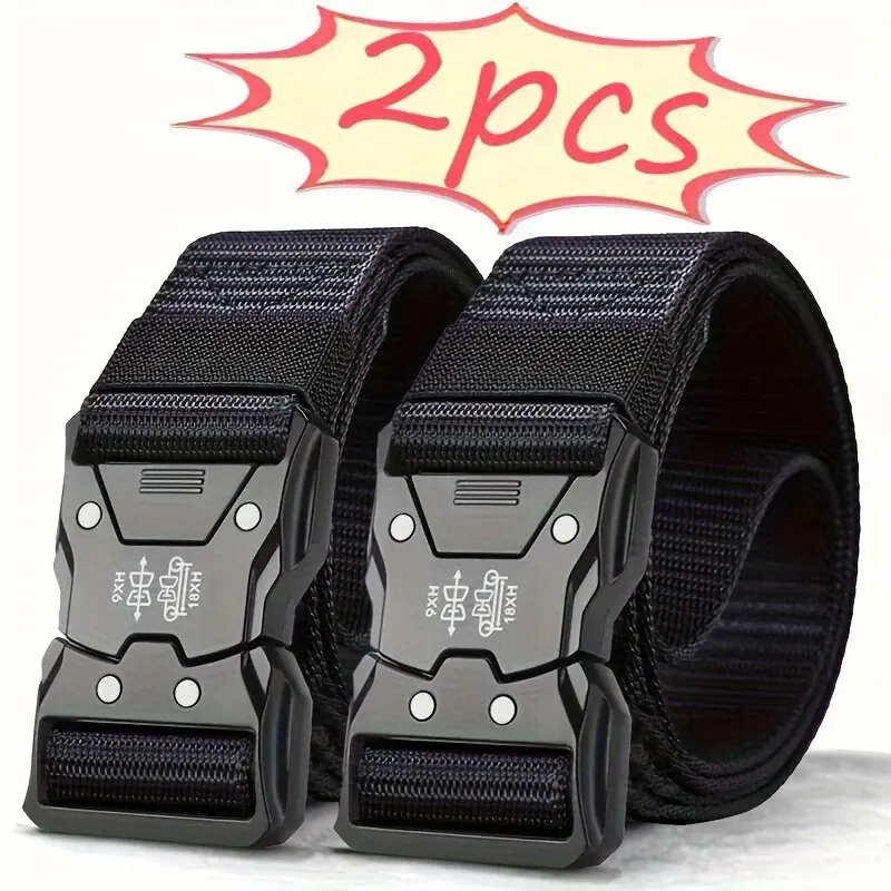 Herren-Gürtel mit Schnellverschluss-Schnalle für Outdoor-Sportarten, Multifunktionaler, Atmungsaktiver, Schnell Trocknender, Dicker Nylon-Gürtel für Männer – Detail 4