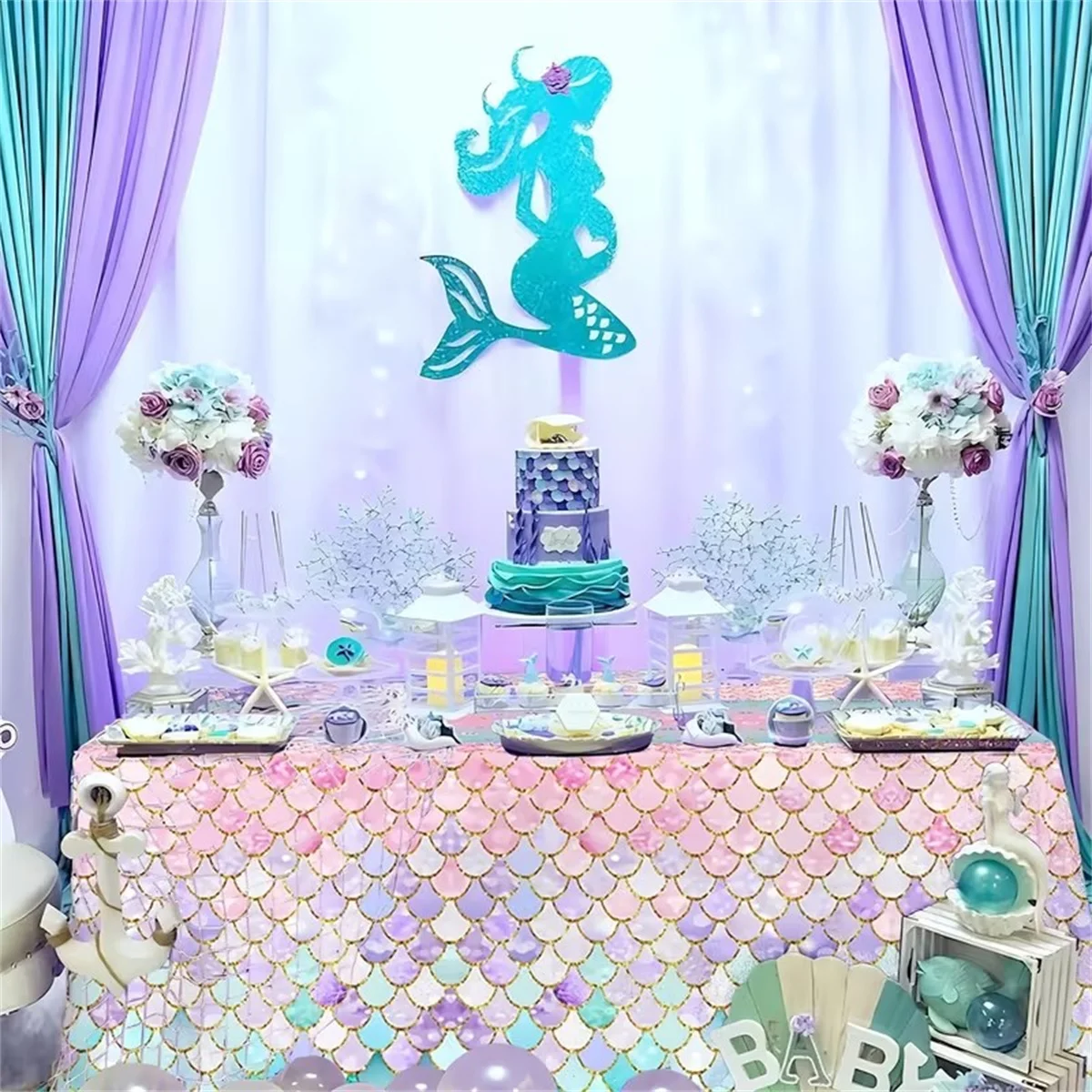 1pc Disposable PE Plastic Tabl - Table Cloth Disposable review and price