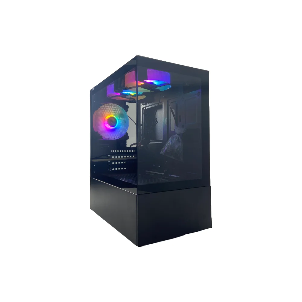 Cabinet, Computer Case Aquarium PIXXO CG200B with 03 Fans Rainbow Include-M-ATX