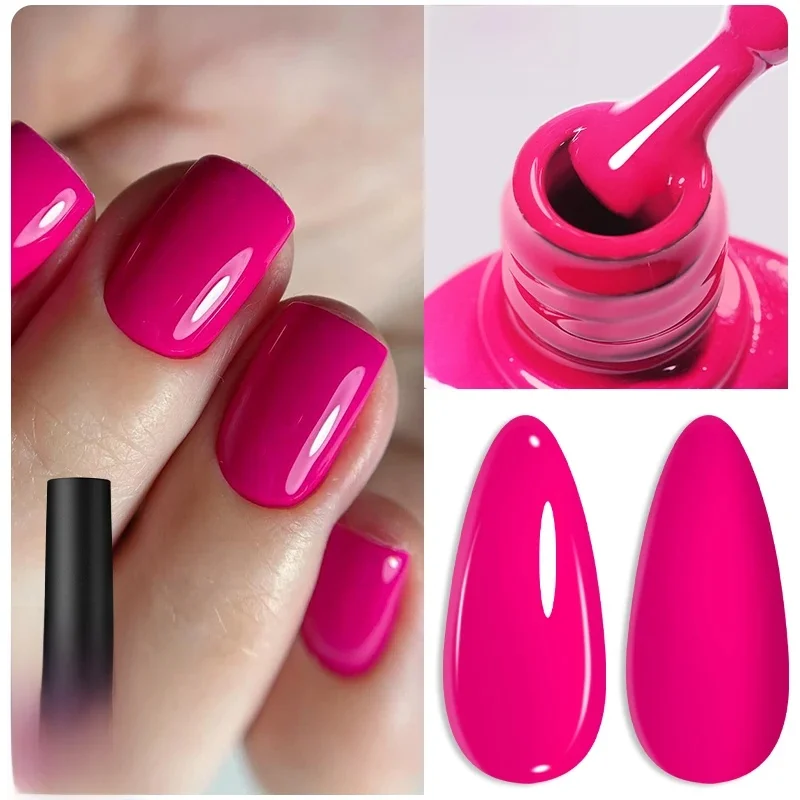 LILYCUTE 7ml Vernis à ongles Gel Fluorescent été néon rouge vert Vernis Semi Permanent UV Gel Vernis Nail Art manucure pour les ongles