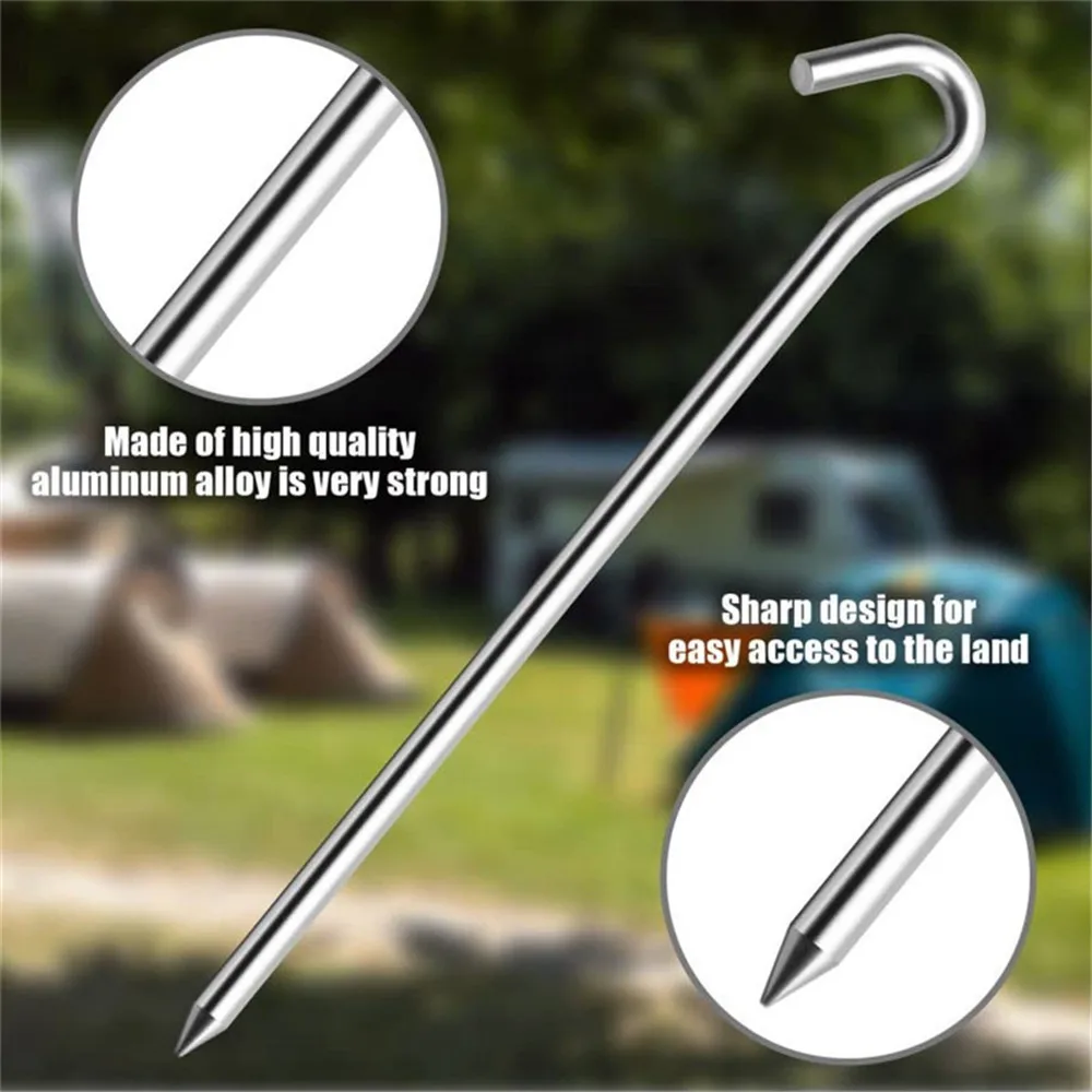 12 pezzi picchetti per tenda, 18 cm in lega di alluminio 12 pezzi picchetti per tenda, 18 cm in lega di alluminio