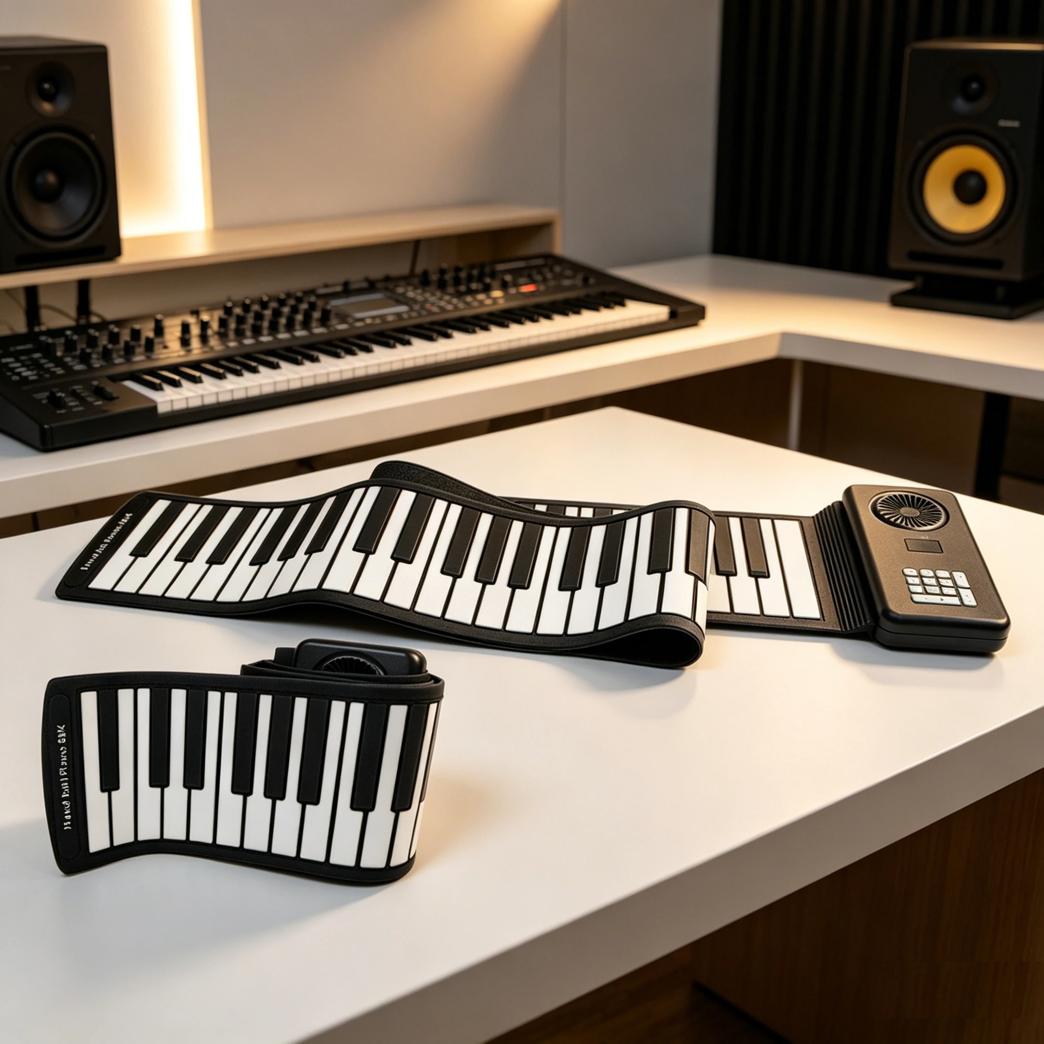 Piano à clavier enroulable à 88 touches, piano portable pliable avec haut-parleur intégré, 16 tons, 10 rythmes et 6 chansons de démonstration, cadeau idéal de Noël ou d'anniversaire pour les amis et