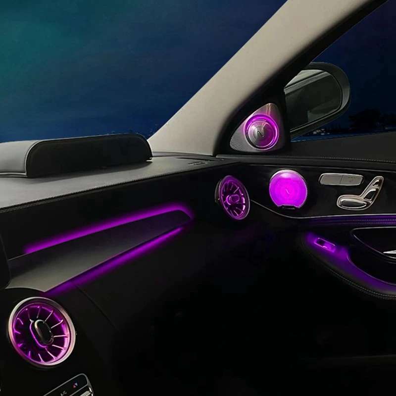 Copilot Ambient Light 3/12/64 Colors For Mercedes-Benz C/GLC Class X253 LED Decorative Light Retrofit Car Tuning