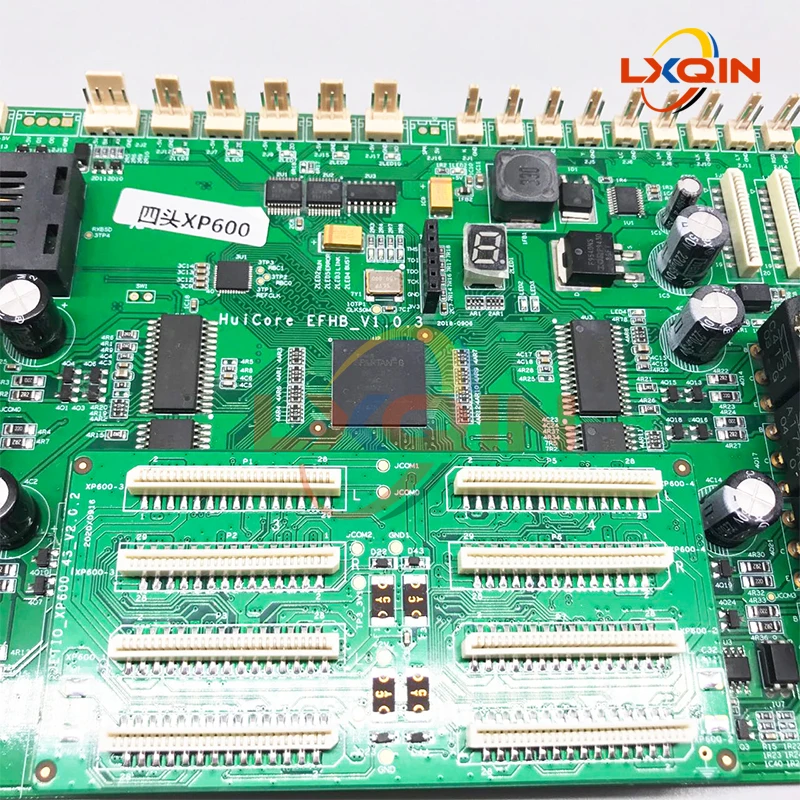 LXQIN-HuiCore Cabeça Board para Impressora Epson, XP600 Cabeça de Impressão, Versão Fibra Óptica, 4 Cabeças Carriage Plate, EFHB_V1.0.3