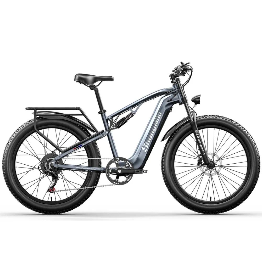 Shengmilo Electric Bicycle ,Adult eBikes with 48V 17.5Ah Battery ,1000W BAFANG Motor ,Shimano 7 Speed,Fat Tire Mountain bikes